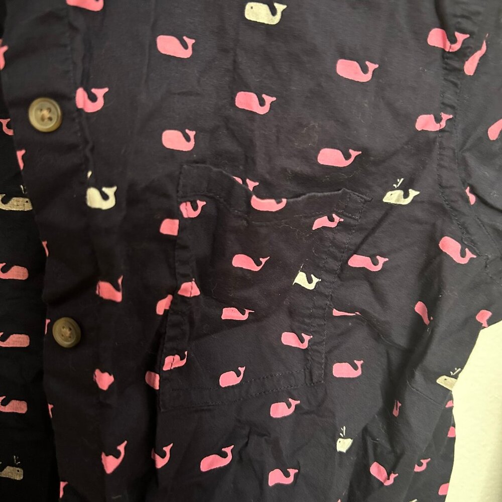 Merona whale pattern button down, size medium - Picture 4 of 4